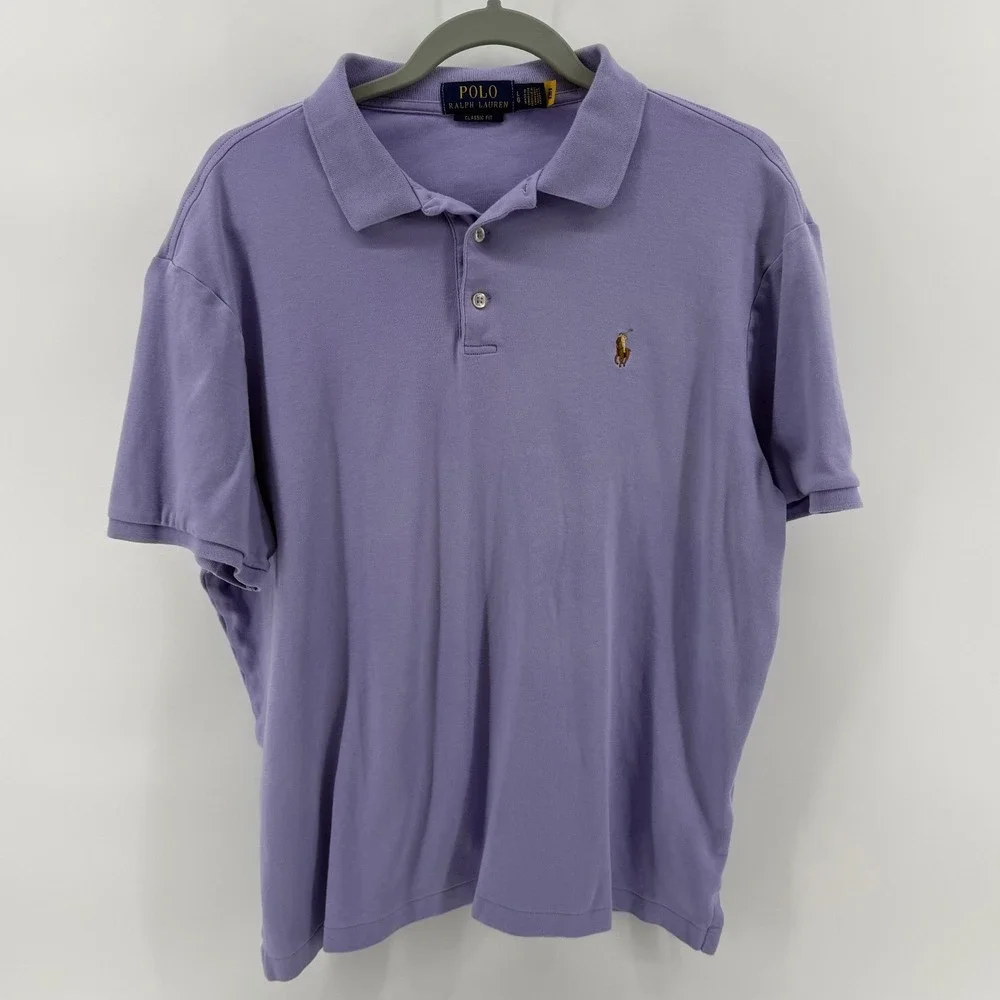 Polo Ralph Lauren Mens Classic Fit Polo Shirt Lavender Purple